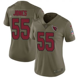 Nike Arizona Cardinals #55 Chandler Jones Olive Womens Stitched NFL Limited 2017 Salute to Service Jersey
