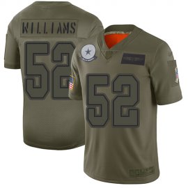 Nike Dallas Cowboys #52 Connor Williams Camo Mens Stitched NFL Limited 2019 Salute To Service Jersey