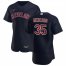 Cleveland Indians #35 Oscar Mercado Mens Nike Navy Alternate 2020 Authentic Player MLB Jersey