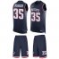 Nike New England Patriots #35 Kyle Dugger Navy Blue Team Color Mens Stitched NFL Limited Tank Top Suit Jersey