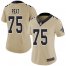 Nike New Orleans Saints #75 Andrus Peat Gold Womens Stitched NFL Limited Inverted Legend Jersey