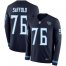 Nike Tennessee Titans #76 Rodger Saffold Navy Blue Team Color Mens Stitched NFL Limited Therma Long Sleeve Jersey