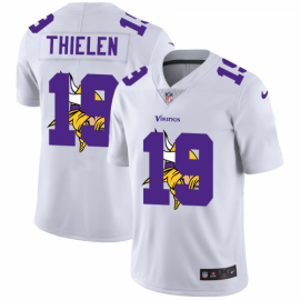 Minnesota Minnesota Vikings #19 Adam Thielen White Mens Nike Team Logo Dual Overlap Limited NFL Jersey