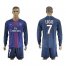 Paris Saint-Germain #7 Lucas Home Long Sleeves Soccer Club Jersey