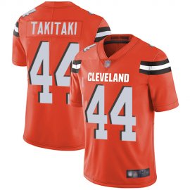 Nike Cleveland Browns #44 Sione Takitaki Orange Alternate Mens Stitched NFL Vapor Untouchable Limited Jersey