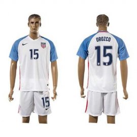 USA #15 Orozco Home Soccer Country Jersey