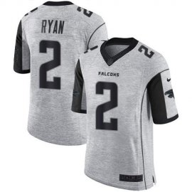 Nike Atlanta Falcons #2 Matt Ryan Gray Mens Stitched NFL Limited Gridiron Gray II Jersey