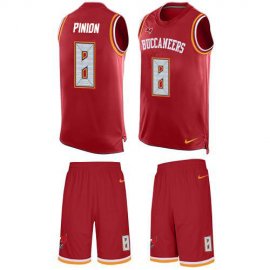 Nike Tampa Bay Buccaneers #8 Bradley Pinion Red Team Color Mens Stitched NFL Limited Tank Top Suit Jersey