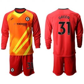 Chelsea #31 Green Red Goalkeeper Long Sleeves Soccer Club Jersey