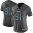 Nike Philadelphia Eagles #91 Fletcher Cox Gray Static Womens Stitched NFL Vapor Untouchable Limited Jersey