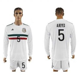 Mexico #5 A.Reyes Away Long Sleeves Soccer Country Jersey