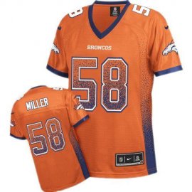 Nike Denver Broncos #58 Von Miller Orange Team Color Womens Stitched NFL Elite Drift Fashion Jersey