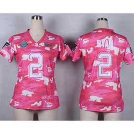 Nike Atlanta Falcons #2 Matt Ryan Pink Womens Stitched NFL Elite Camo Fashion Jersey