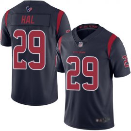 Nike Houston Texans #29 Andre Hal Navy Blue Youth Stitched NFL Limited Rush Jersey