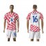 Croatia #16 Kalinic Home Soccer Country Jersey