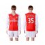 Arsenal #35 Zelalem Red Home Long Sleeves Soccer Club Jersey