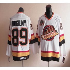 Vancouver Canucks #89 Alexander Mogilny Stitched White CCM Throwback NHL Jersey