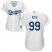 Los Angeles Dodgers #99 Hyun-Jin Ryu White Home Womens Stitched MLB Jersey