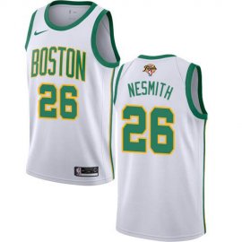 Nike Boston Celtics #26 Aaron Nesmith White 2022 NBA Finals Swingman City Edition Jersey Mens
