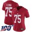 Nike New York Giants #75 Cameron Fleming Red Alternate Womens Stitched NFL 100th Season Vapor Untouchable Limited Jersey