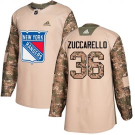 Adidas New York Rangers #36 Mats Zuccarello Camo Authentic 2017 Veterans Day Stitched NHL Jersey