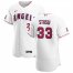 Los Angeles Angels #33 Max Stassi Mens Nike White Home 2020 Authentic Player MLB Jersey