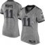 Nike Philadelphia Eagles #11 Carson Wentz Gray Womens Stitched NFL Limited Gridiron Gray Jersey