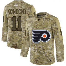 Adidas Philadelphia Flyers #11 Travis Konecny Camo Authentic Stitched NHL Jersey