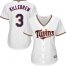 Minnesota Twins #3 Harmon Killebrew White Home Womens Stitched MLB Jersey