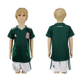 Mexico Blank Home Kid Soccer Country Jersey