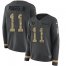 Nike Las Vegas Raiders #11 Henry Ruggs III Anthracite Salute to Service Womens Stitched NFL Limited Therma Long Sleeve Jersey