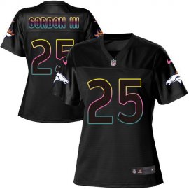 Nike Denver Broncos #25 Melvin Gordon III Black Womens NFL Fashion Game Jersey