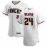 Arizona Diamondbacks #24 Luke Weaver Mens Nike White Crimson Authentic Home Team MLB Jersey