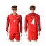 Portugal #4 Miguel Home Long Sleeves Soccer Country Jersey