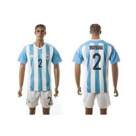 Argentina #2 Maydana Home Soccer Country Jersey