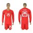 Spain #25 Reina Red Long Sleeves Goalkeeper Soccer Country Jersey