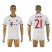 Bayern Munchen #21 Lahm White Soccer Club Jersey