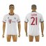 Bayern Munchen #21 Lahm White Soccer Club Jersey