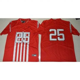 Ohio State Buckeyes #25 Mike Weber Jr. Red 1917 Throwback Limited Stitched NCAA Jersey