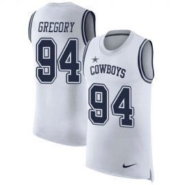 Nike Dallas Cowboys #94 Randy Gregory White Mens Stitched NFL Limited Rush Tank Top Jersey