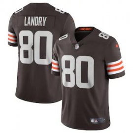 Cleveland Browns #80 Jarvis Landry Mens Nike Brown 2020 Vapor Limited Jersey
