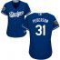 Los Angeles Dodgers #31 Joc Pederson Blue Alternate 2018 World Series Womens Stitched MLB Jersey
