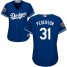 Los Angeles Dodgers #31 Joc Pederson Blue Alternate 2018 World Series Womens Stitched MLB Jersey