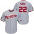 Washington Nationals #22 Juan Soto Grey Cool Base 2019 World Series Champions Stitched Youth MLB Jersey