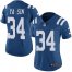 Nike Indianapolis Colts #34 Rock Ya-Sin Royal Blue Womens Stitched NFL Limited Rush Jersey