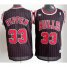Kids Chicago Bulls 33 Scottie Pippen Black Red Strip NBA Jerseys Cheap