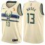 Nike Milwaukee Bucks #13 Jordan Nwora Womens 2021 NBA Finals Champions Swingman City Edition Jersey Cream Womens