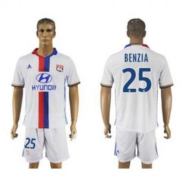 Lyon #25 Benzia Home Soccer Club Jersey