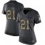 Nike Atlanta Falcons #21 Deion Sanders Black Womens Stitched NFL Limited 2016 Salute to Service Jersey