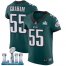Nike Philadelphia Eagles #55 Brandon Graham Midnight Green Team Color Super Bowl LII Mens Stitched NFL Vapor Untouchable Elite Jersey